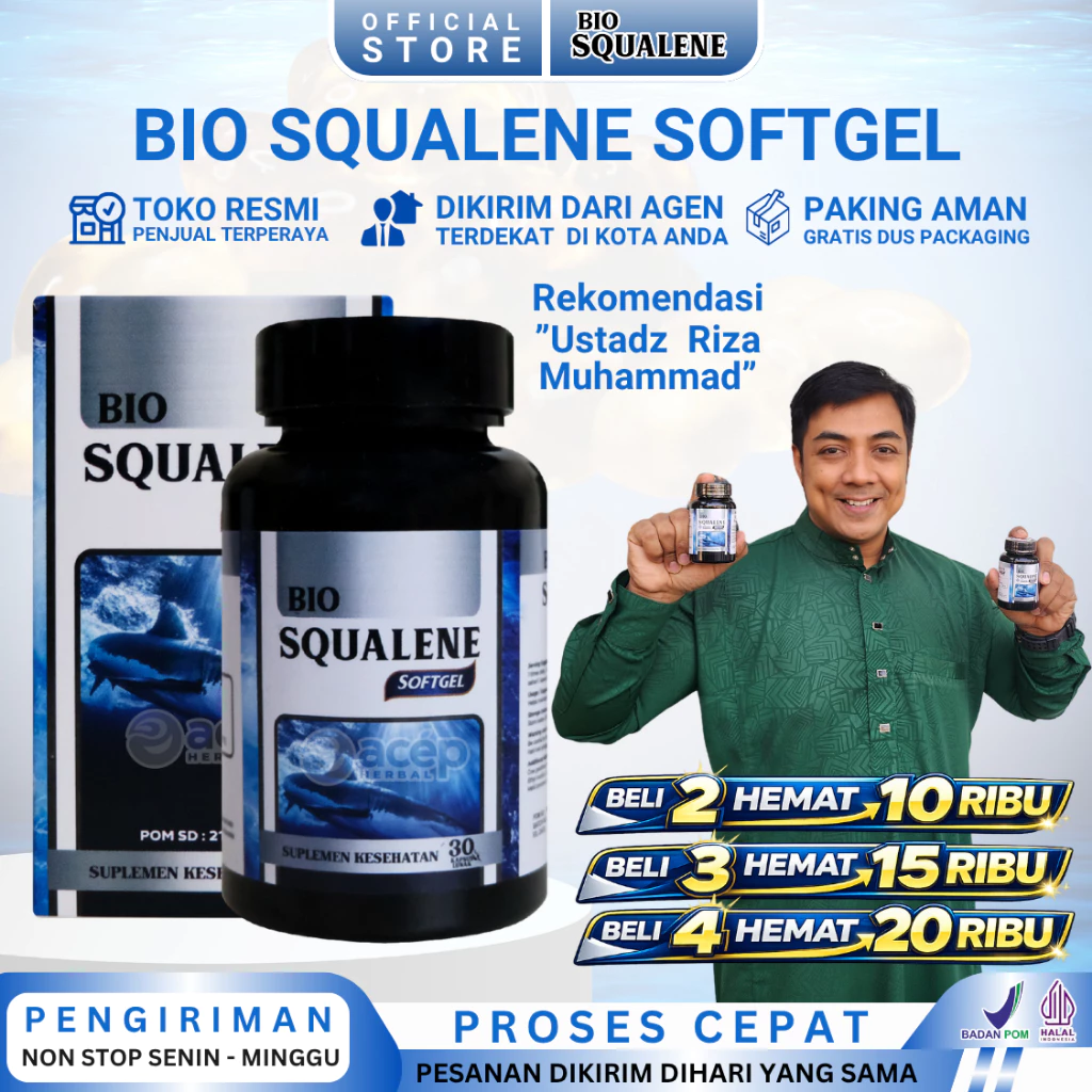 Bio Squalene Softgel Minyak Hati Ikan Hiu Asli 100% Original