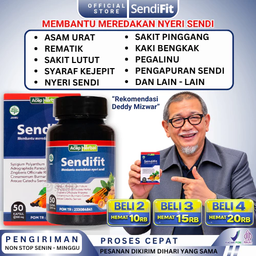 Sendifit Asli 100% Herbal Original Obat Asam Urat Rematik Nyeri Sendi Sakit Lutut Syaraf Saraf Kejepit Sakit Pinggang Punggung Kebas