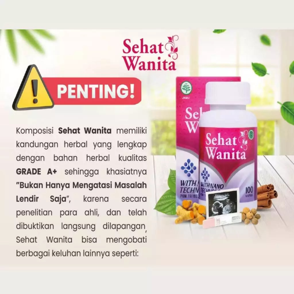 Sehat Wanita Original Isi 50 kapsul Untuk Membantu Atasi Masalah Kewanitaan dan Promil Obat Herbal Keputihan Haid Bau Gatal Benjolan 2