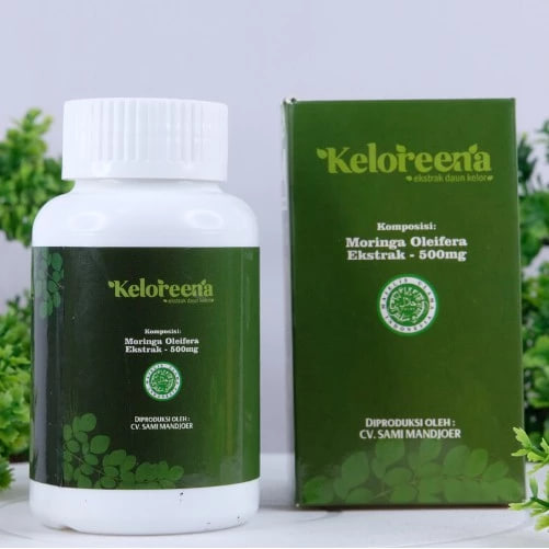 Keloreena Original 100% Asli Kapsul Daun Kelor Ekstrak Moringa Oleifera BPOM Dan Halal Obat Herbal Kolesterol Asam Urat Benjolan 5
