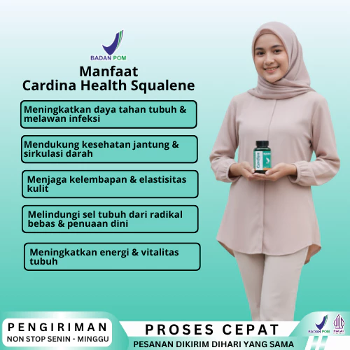Minyak Ikan Cardina Health Squalene Softgel Omega 3 Fish Oil Untuk Anak dan Dewasa Obat Herbal Multikhasiat Bantu Atasi Nyeri Sendi Lutut Asam Urat Rematik Darah Tinggi Vitamin Otak Maag Asam Lmbung Sakit Perut Anti Oksidan 4