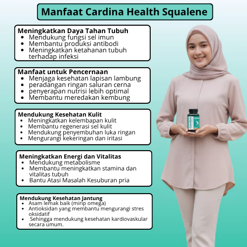 Minyak Ikan Cardina Health Squalene Softgel Omega 3 Fish Oil Untuk Anak dan Dewasa Obat Herbal Multikhasiat Bantu Atasi Nyeri Sendi Lutut Asam Urat Rematik Darah Tinggi Vitamin Otak Maag Asam Lmbung Sakit Perut Anti Oksidan 2